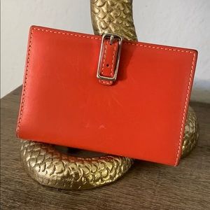 Coach orange card holder small wallet